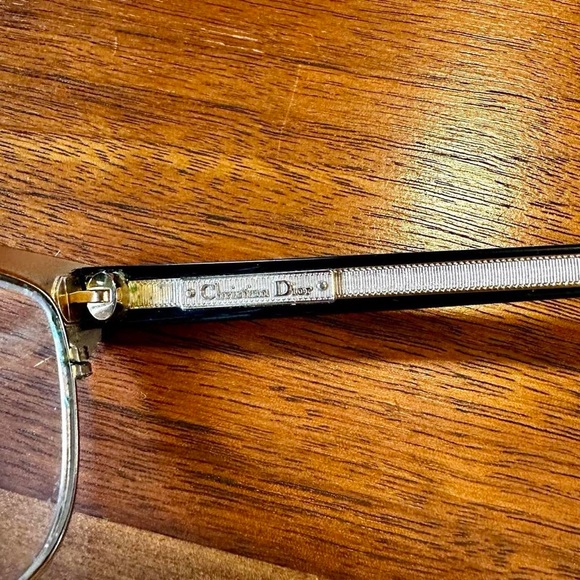 Christian Dior Gold & Black Cat Eye Eyeglasses Frames - Picture 7 of 8